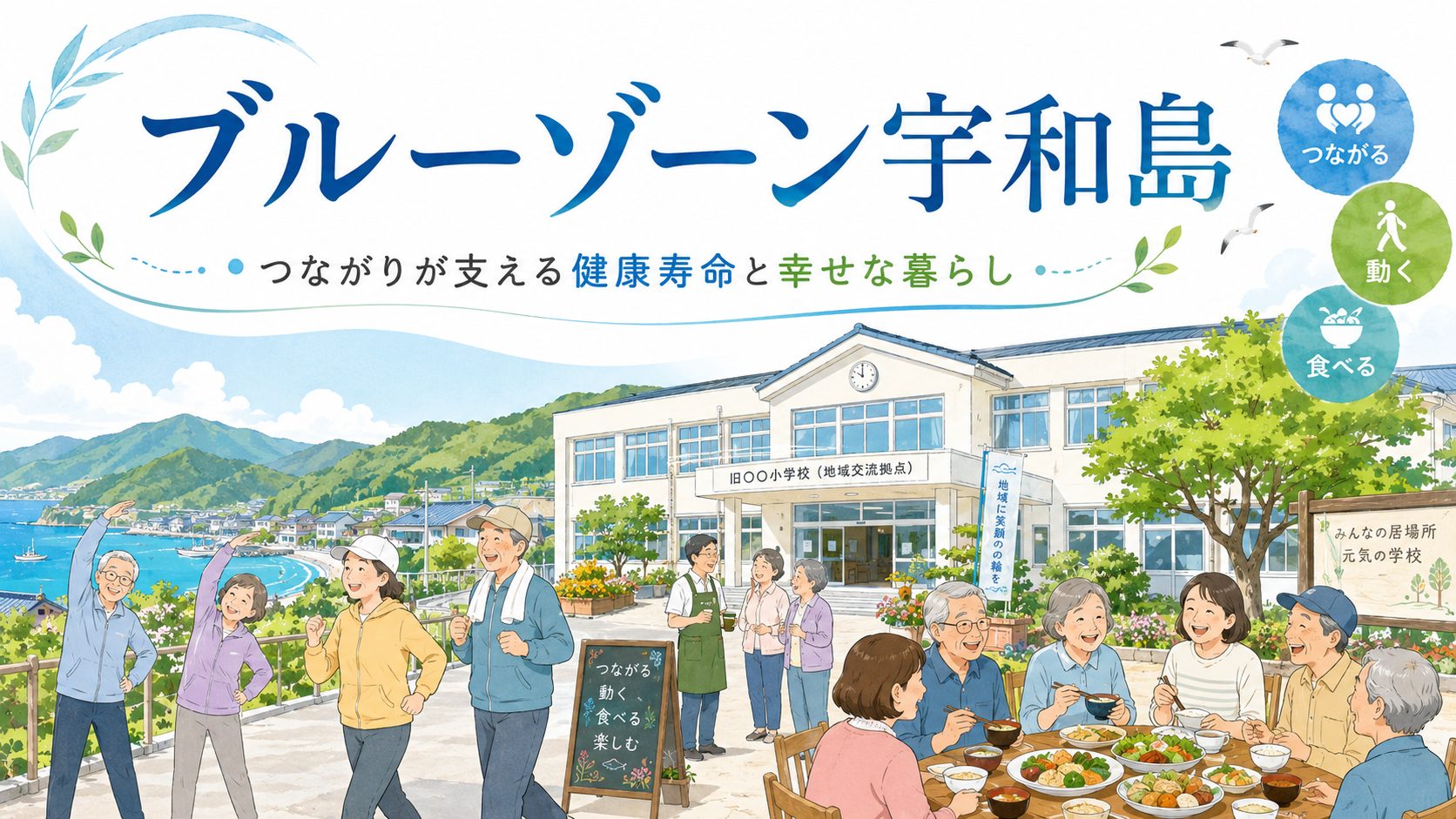 ブルーゾーン宇和島を考える——津島の廃校活用「楽校うらしり」から見える、健康寿命と地域の居場所——