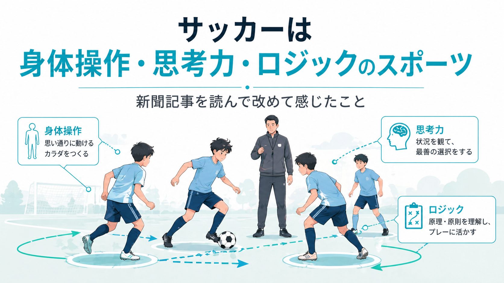 サッカーは「身体操作」と「思考力」と「ロジック」のスポーツだと、改めて感じた